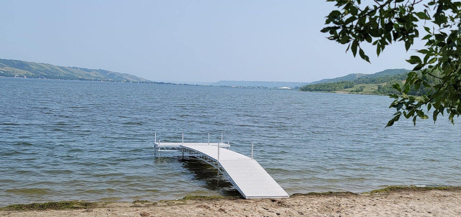 4ft x 30ft Roll-In Dock Package with 4ftx10 patio