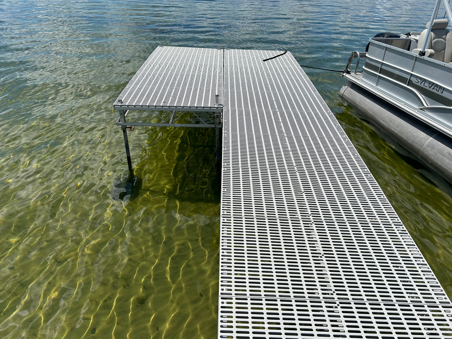 4ft x 50ft Roll-In Dock Package with 4ftx10 patio