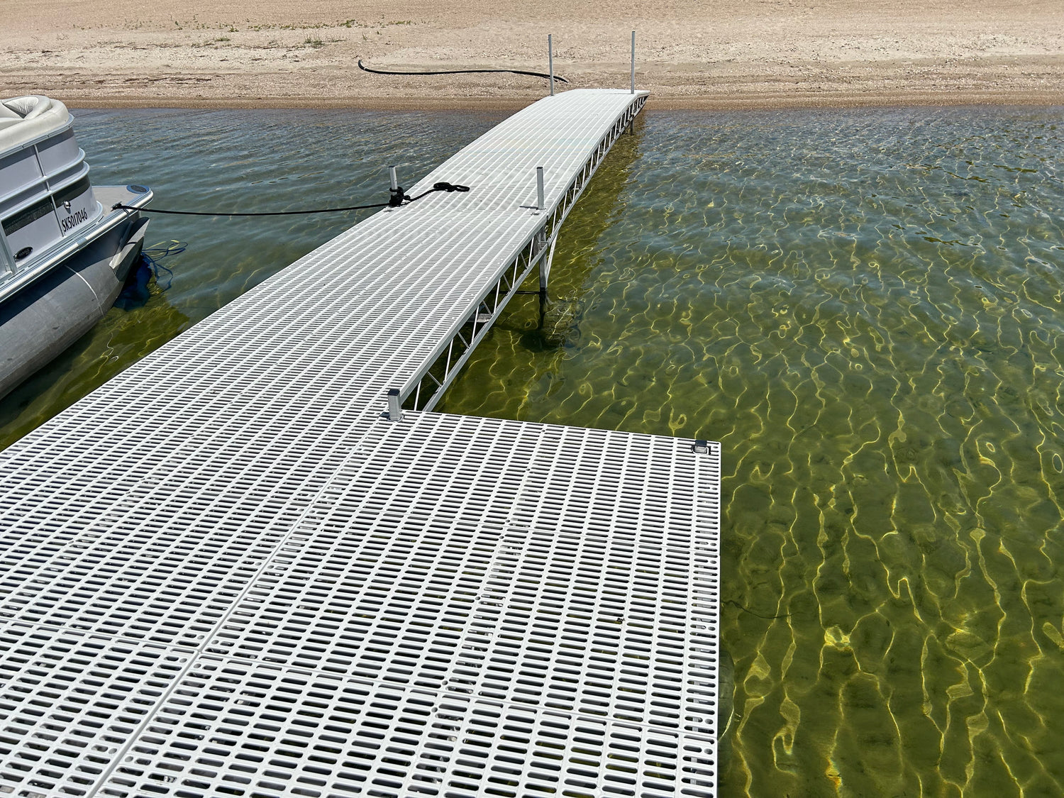 4ft x 50ft Roll-In Dock Package with 4ftx10 patio