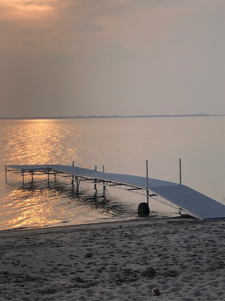 4ft x 50ft Roll-In Dock Package with 4ftx10 patio