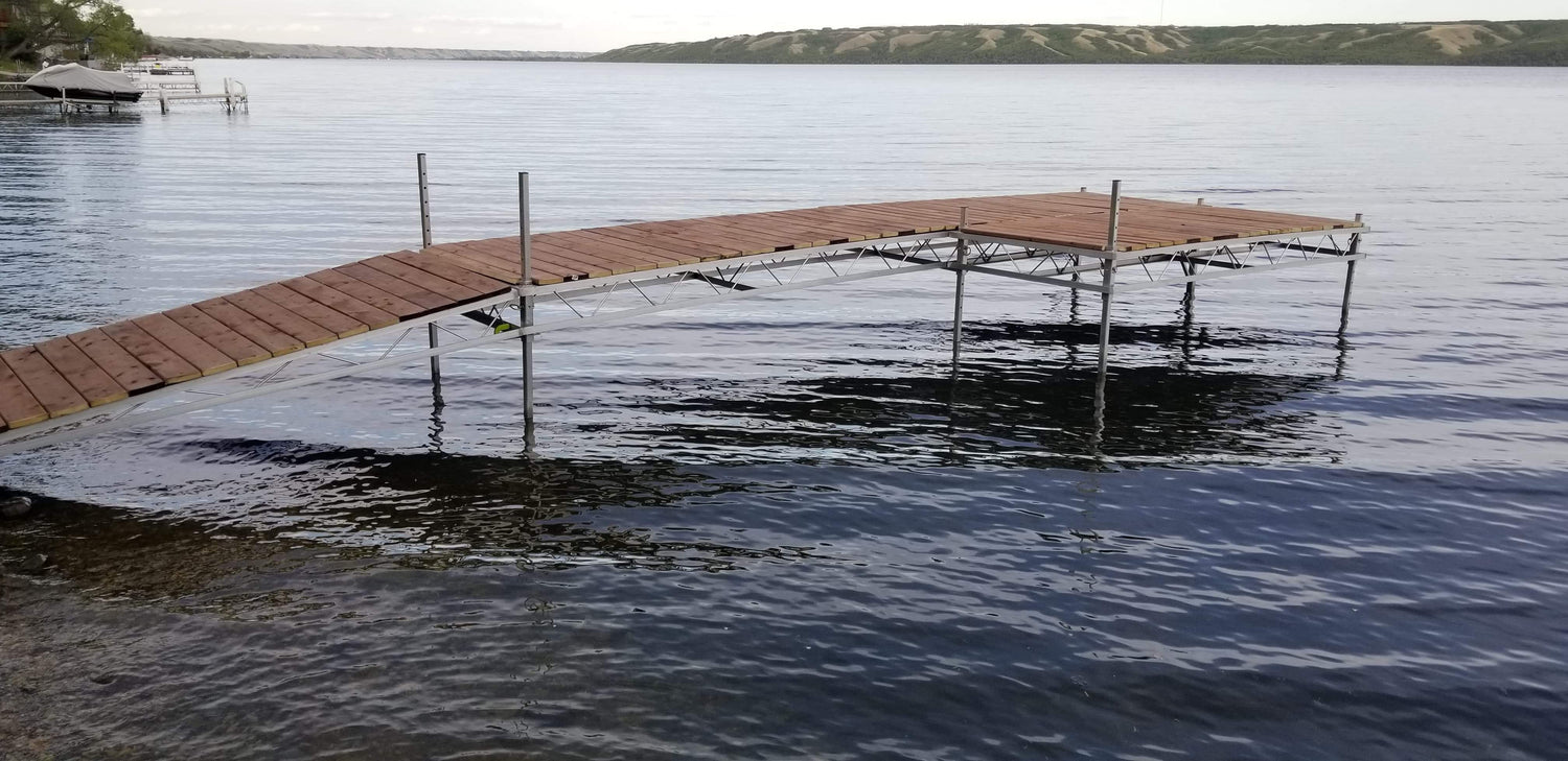 4ft x 30ft Roll-In Dock Package with 4ftx10 patio